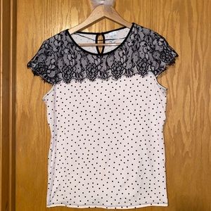 TWO lace detail shirts (swipe!)